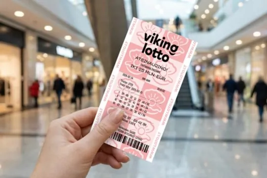 Vikinglotto lotteri-kupon i hånden